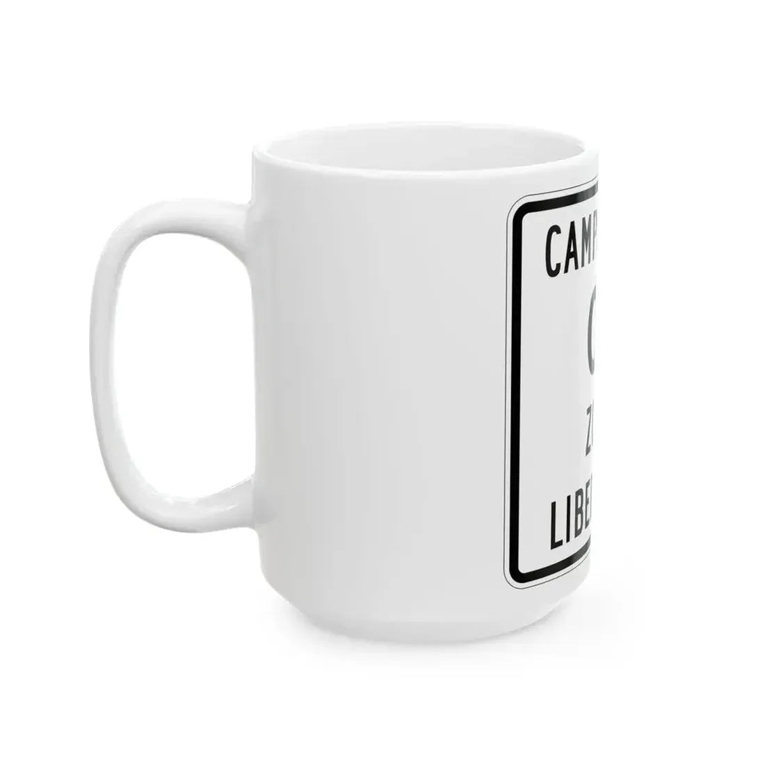 Liberty Township Knox County Ohio route shield template (Ohio) (Road Sign) White Coffee Mug - Go Mug Yourself
