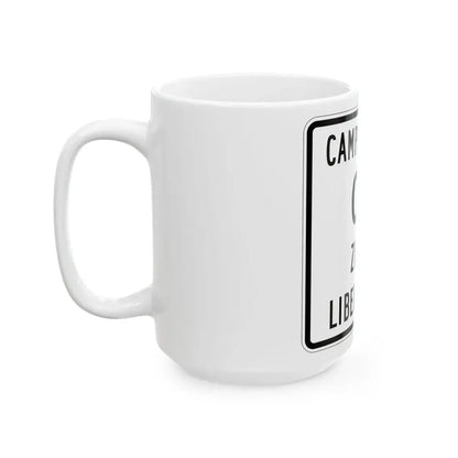 Liberty Township Knox County Ohio route shield template (Ohio) (Road Sign) White Coffee Mug - Go Mug Yourself