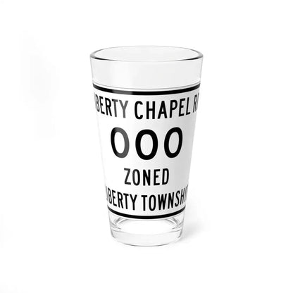 Liberty Township Knox County Ohio route shield template wide (Ohio) (Road Sign) Pint Glass 16oz 16oz - Go Mug Yourself