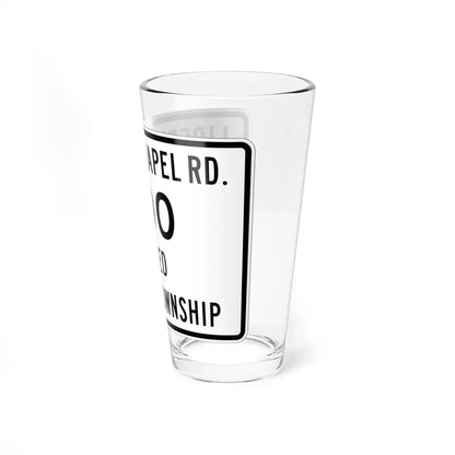 Liberty Township Knox County Ohio route shield template wide (Ohio) (Road Sign) Pint Glss 16oz - Go Mug Yourself