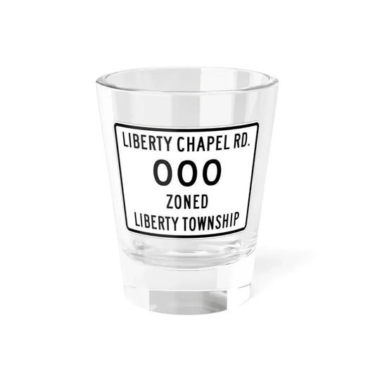 Liberty Township Knox County Ohio route shield template wide (Ohio) (Road Sign) Shot Glass 1.5oz 1.5oz - Go Mug Yourself