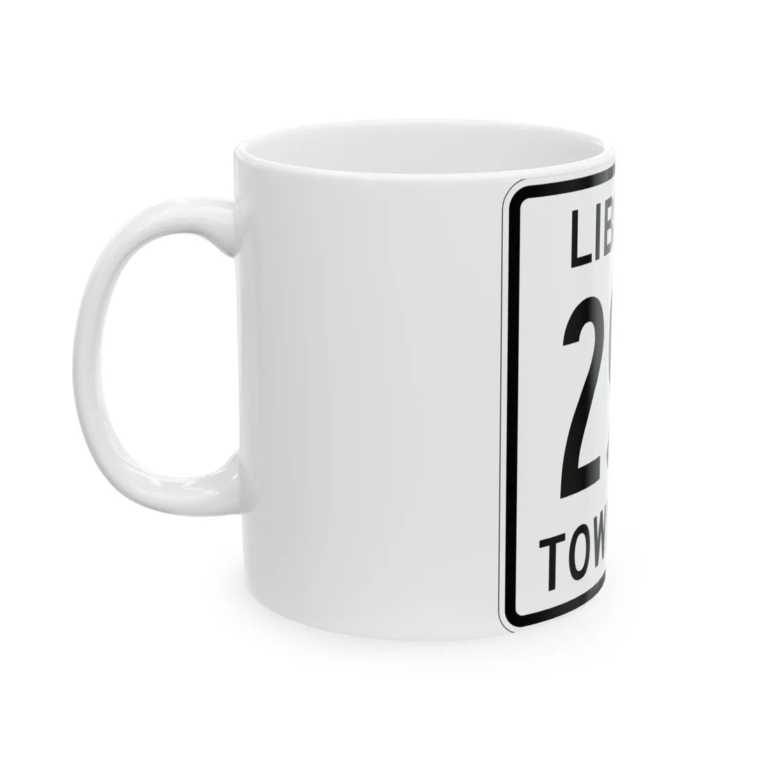Liberty Township Route 294 Logan County Ohio (Ohio) (Road Sign) White Coffee Mug - Go Mug Yourself