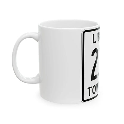 Liberty Township Route 294 Logan County Ohio (Ohio) (Road Sign) White Coffee Mug - Go Mug Yourself