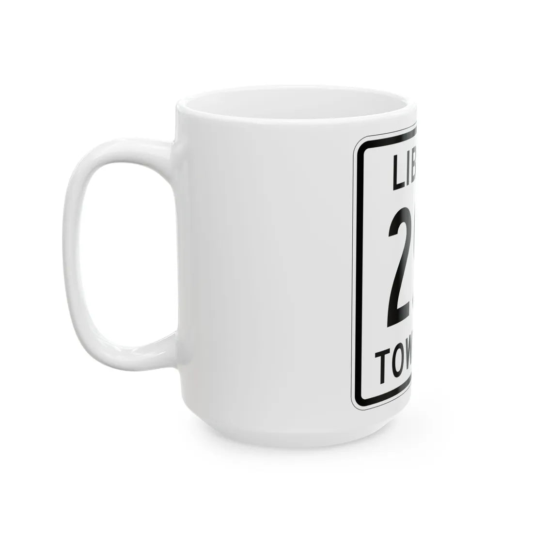 Liberty Township Route 294 Logan County Ohio (Ohio) (Road Sign) White Coffee Mug - Go Mug Yourself