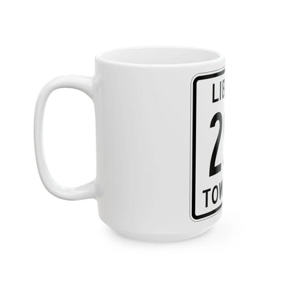 Liberty Township Route 294 Logan County Ohio (Ohio) (Road Sign) White Coffee Mug - Go Mug Yourself