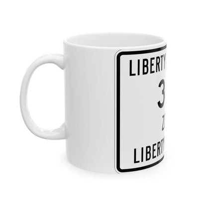 Liberty Township Route 365 Knox County Ohio (Ohio) (Road Sign) White Coffee Mug - Go Mug Yourself