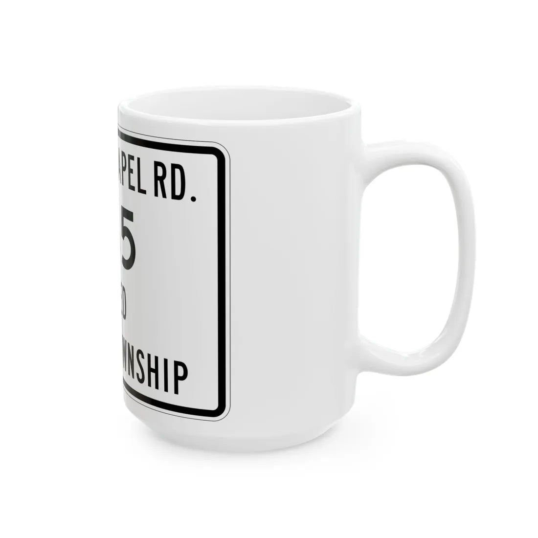 Liberty Township Route 365 Knox County Ohio (Ohio) (Road Sign) White Coffee Mug - Go Mug Yourself