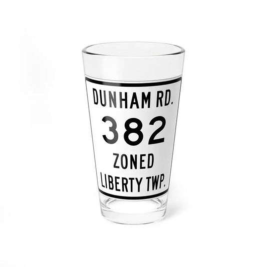 Liberty Township Route 382 Knox County Ohio (Ohio) (Road Sign) Pint Glss 16oz 16oz - Go Mug Yourself