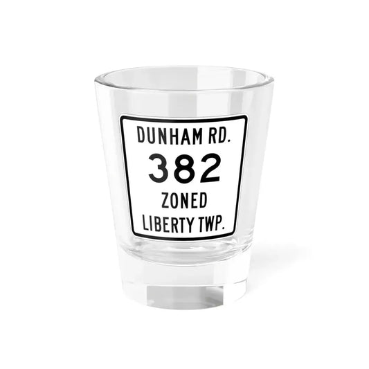 Liberty Township Route 382 Knox County Ohio (Ohio) (Road Sign) Shot Glass 1.5oz 1.5oz - Go Mug Yourself