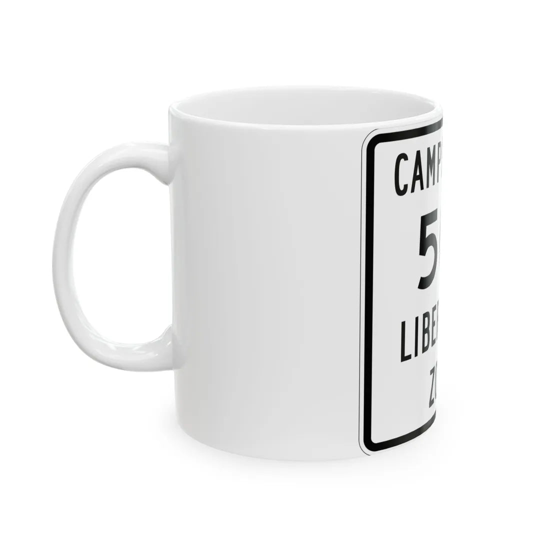 Liberty Township Route 509 Knox County Ohio (Ohio) (Road Sign) White Coffee Mug - Go Mug Yourself