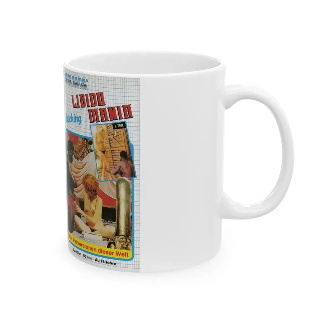 LIBIDO MANIA (VHS COVER) - White Coffee Mug - Go Mug Yourself