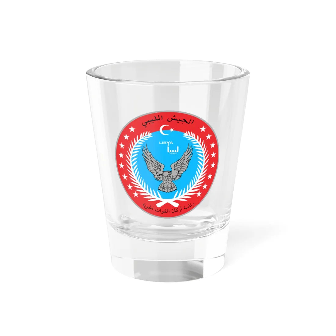 LIbyan Air Force emblem (Libya) (Coat of Arms) Shot Glass 1.5oz - Go Mug Yourself