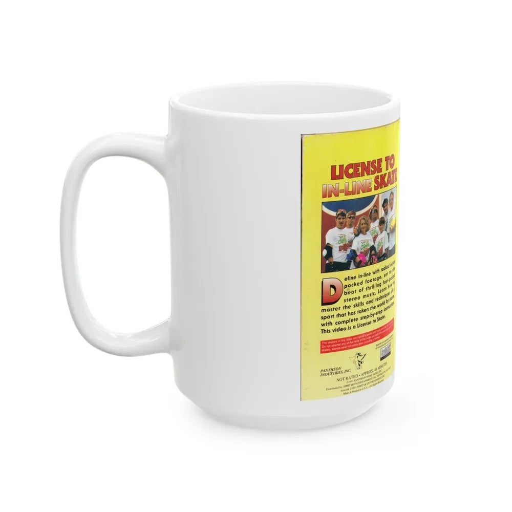 LICENSE TO IN LINE SKATE (VHS COVER) - White Coffee Mug-Go Mug Yourself