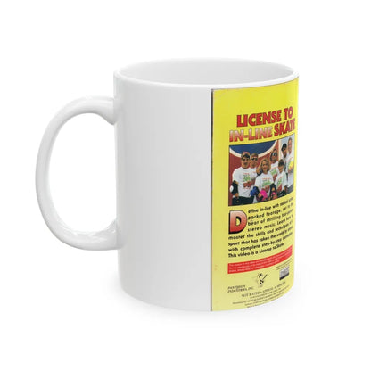 LICENSE TO IN LINE SKATE (VHS COVER) - White Coffee Mug-Go Mug Yourself