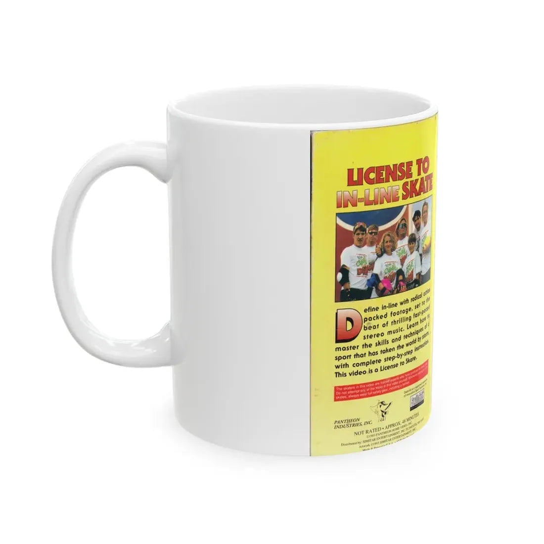 LICENSE TO IN LINE SKATE (VHS COVER) - White Coffee Mug - Go Mug Yourself