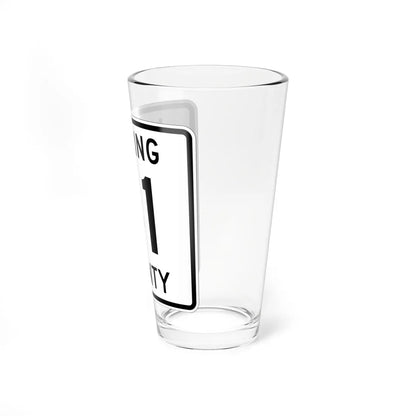 Licking County Route 41 OH (Ohio) (Road Sign) Pint Glass 16oz - Go Mug Yourself