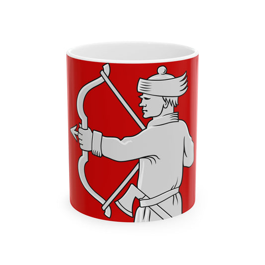Lieksa lippu (Finland) White Coffee Mug-11oz-Go Mug Yourself