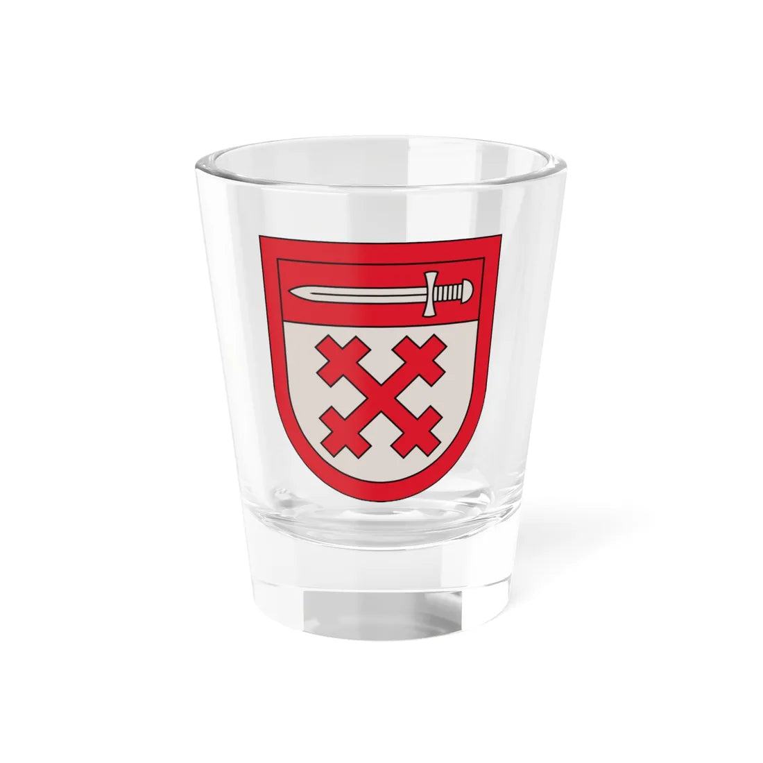 Lielvārdes novads COA (Latvia) (Coat of Arms) Shot Glass 1.5oz 1.5oz - Go Mug Yourself
