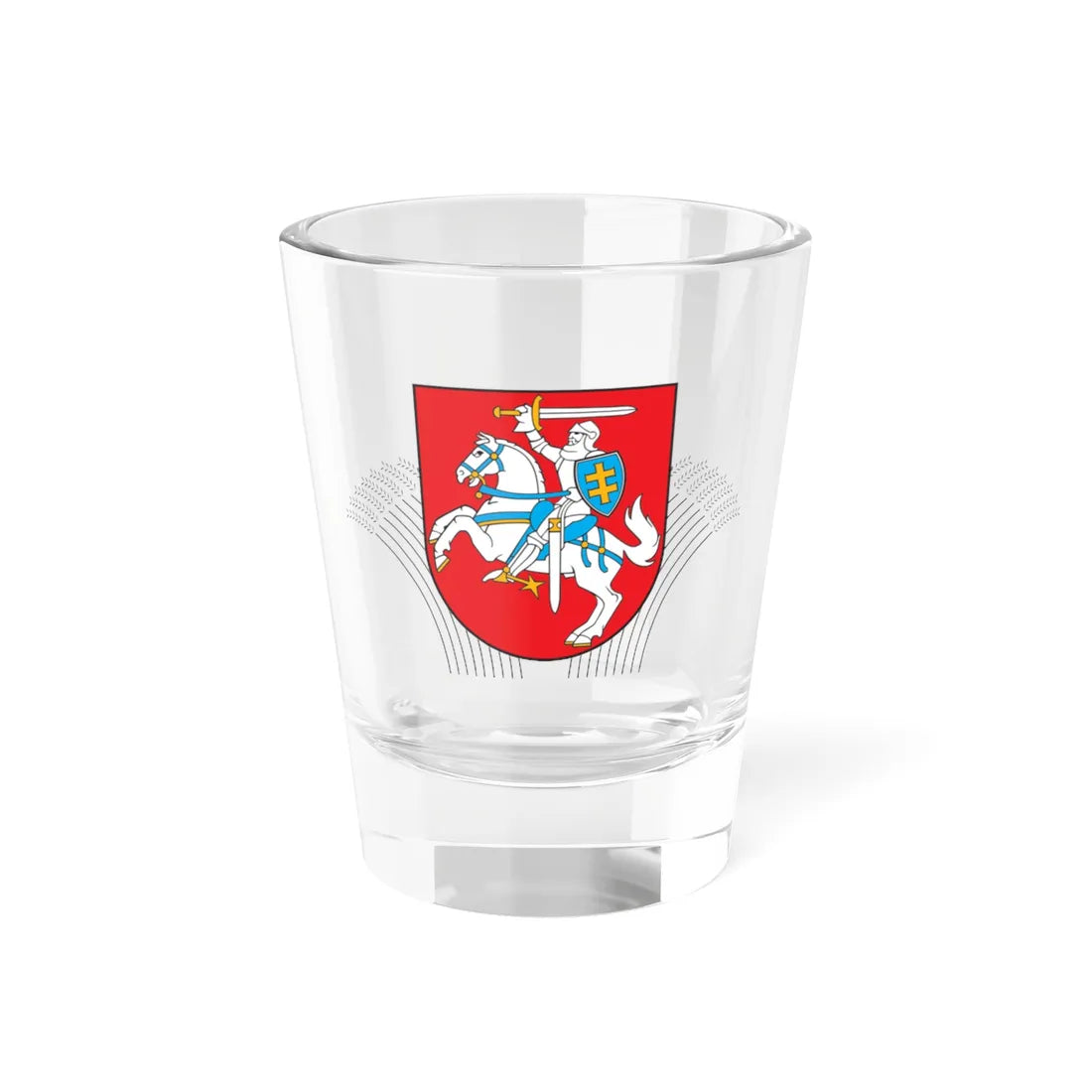 Lietuvos ZUM logo 2 (Belarus) (Coat of Arms) Shot Glass 1.5oz 1.5oz - Go Mug Yourself