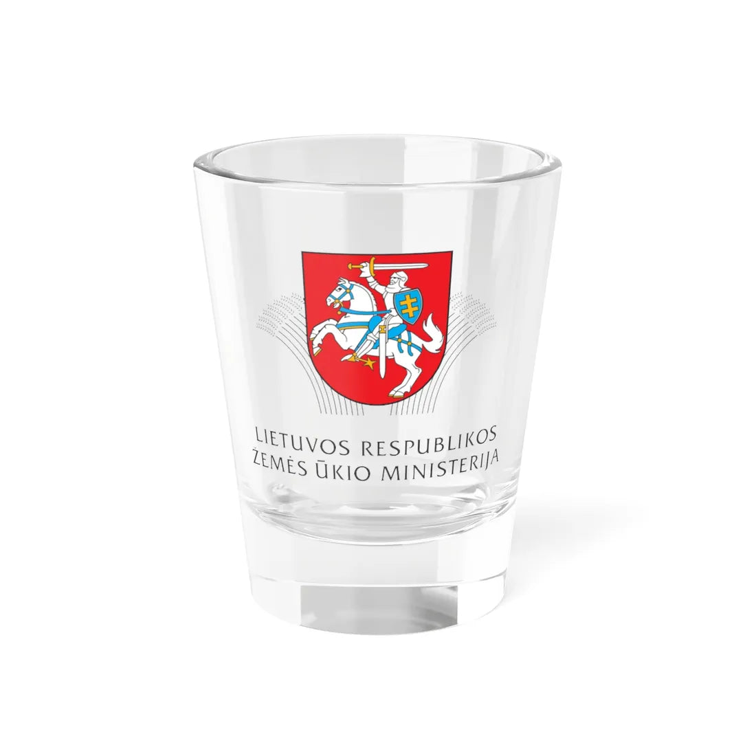 Lietuvos ZUM logo (Belarus) (Coat of Arms) Shot Glass 1.5oz 1.5oz - Go Mug Yourself