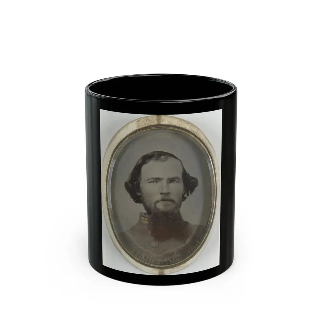 Lieutenant Hiram L. Hendley Of Co. A, 9th Tennessee Cavalry Battalion, In Silver Brooch (U.S. Civil War) Black Coffee Mug 11oz - Go Mug Yourself