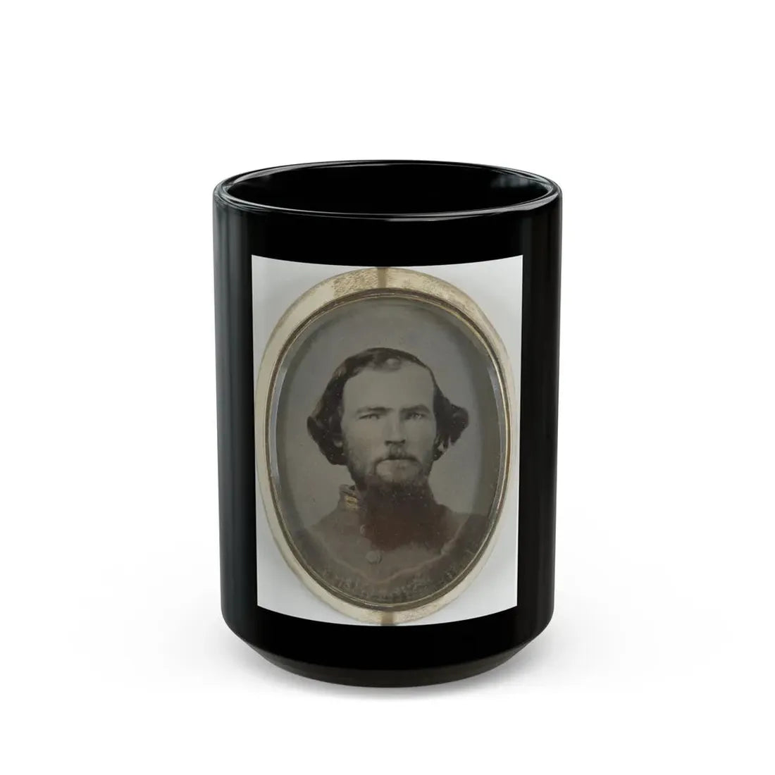 Lieutenant Hiram L. Hendley Of Co. A, 9th Tennessee Cavalry Battalion, In Silver Brooch (U.S. Civil War) Black Coffee Mug 15oz - Go Mug Yourself