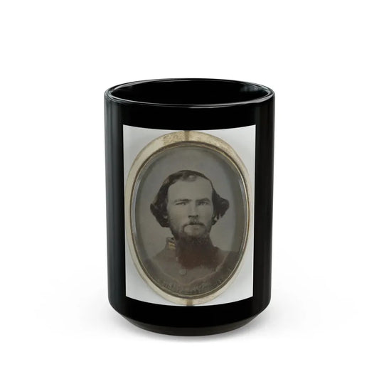 Lieutenant Hiram L. Hendley Of Co. A, 9th Tennessee Cavalry Battalion, In Silver Brooch (U.S. Civil War) Black Coffee Mug 15oz - Go Mug Yourself