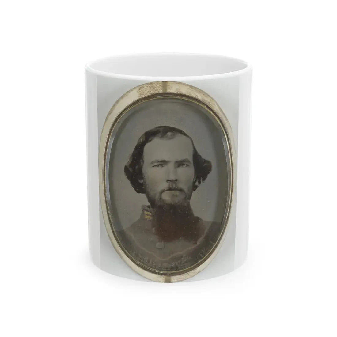 Lieutenant Hiram L. Hendley Of Co. A, 9th Tennessee Cavalry Battalion, In Silver Brooch (U.S. Civil War) White Coffee Mug 11oz - Go Mug Yourself