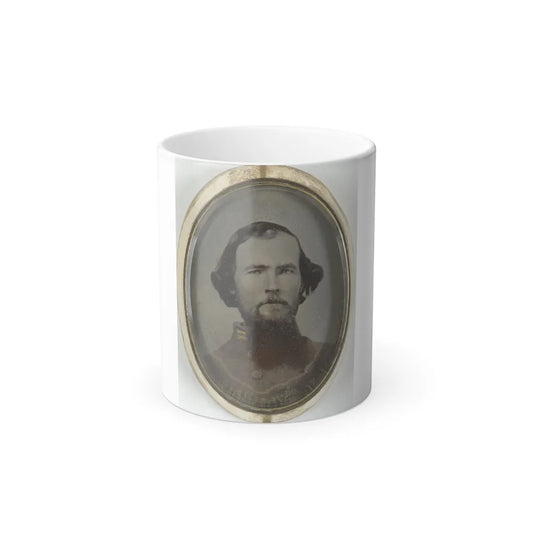 Lieutenant Hiram L. Hendley of Co. A, 9Th Tennessee Cavalry Battalion, in Silver Brooch (U.S. Civil War) Color Changing Coffee Mug 11oz-11oz-Go Mug Yourself