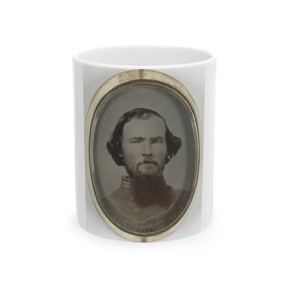 Lieutenant Hiram L. Hendley Of Co. A, 9th Tennessee Cavalry Battalion, In Silver Brooch (U.S. Civil War) White Coffee Mug-11oz-Go Mug Yourself