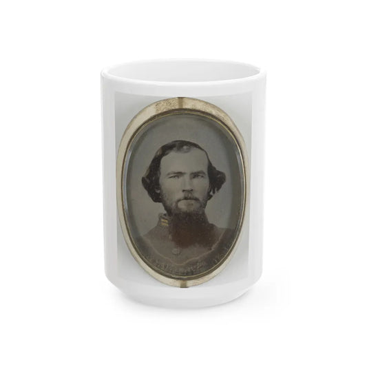 Lieutenant Hiram L. Hendley Of Co. A, 9th Tennessee Cavalry Battalion, In Silver Brooch (U.S. Civil War) White Coffee Mug-15oz-Go Mug Yourself