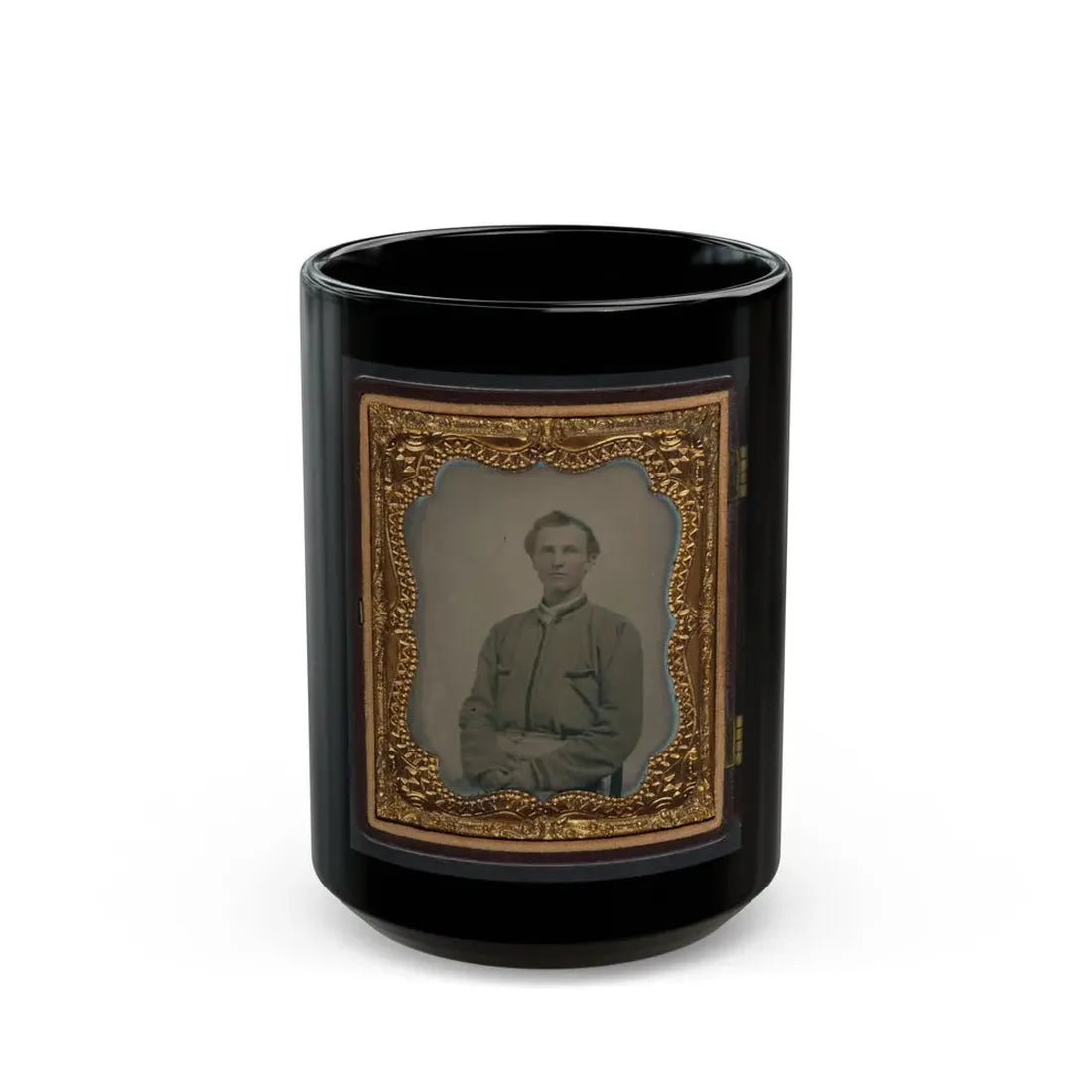 Lieutenant Horatio J. David Of Company B, 16th Georgia Infantry Regiment (U.S. Civil War) Black Coffee Mug 15oz - Go Mug Yourself