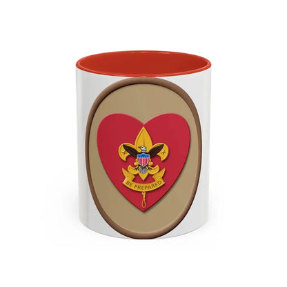 Life (Boy Scout Merit Badge) Accent Coffee Mug 11oz Red - Go Mug Yourself