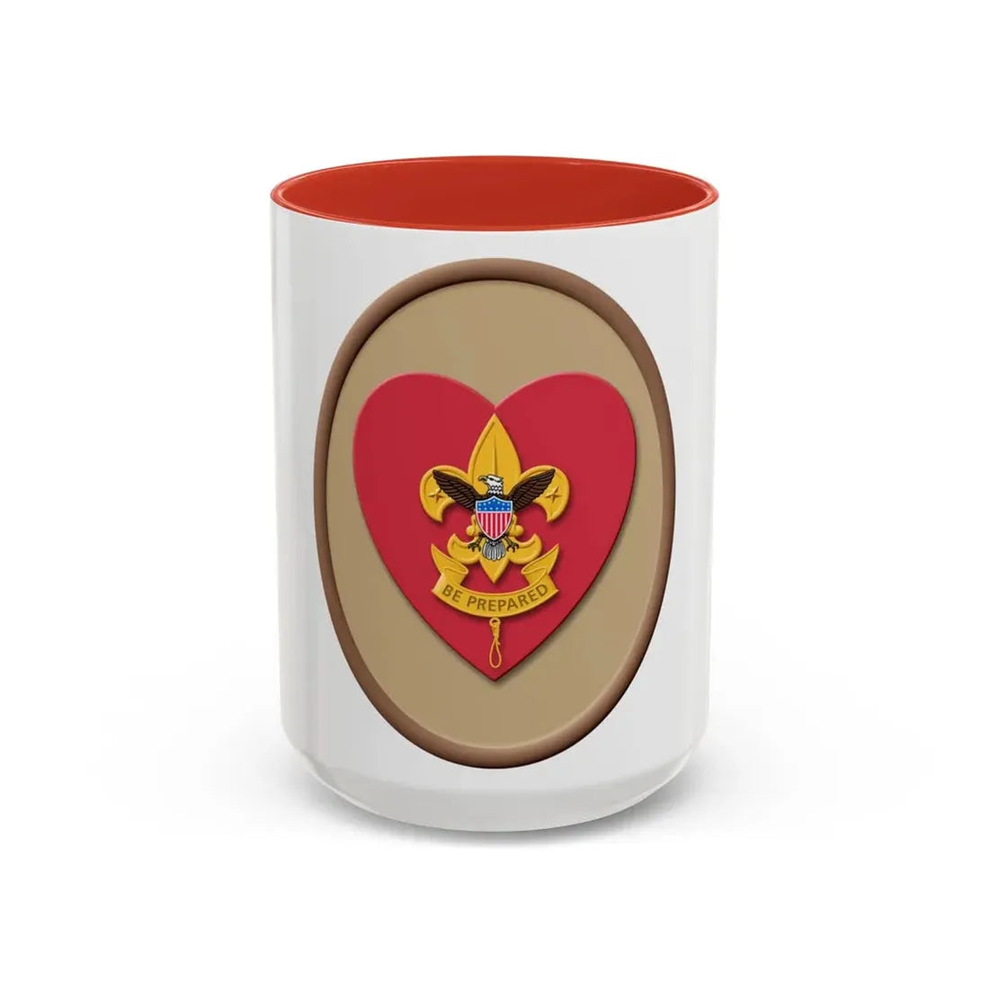 Life (Boy Scout Merit Badge) Accent Coffee Mug 15oz Red - Go Mug Yourself