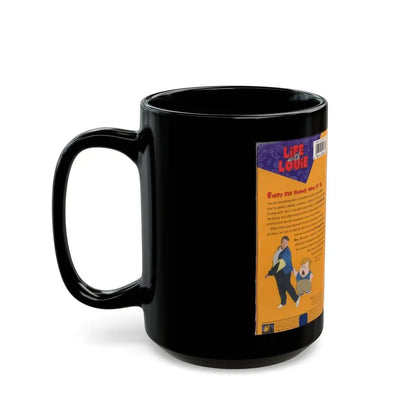 LIFE WITH LOUIE THE MASKED CHESS BOY (VHS COVER) - Black Coffee Mug - Go Mug Yourself
