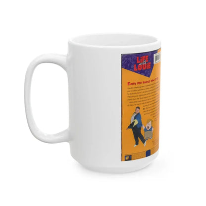 LIFE WITH LOUIE THE MASKED CHESS BOY (VHS COVER) - White Coffee Mug - Go Mug Yourself