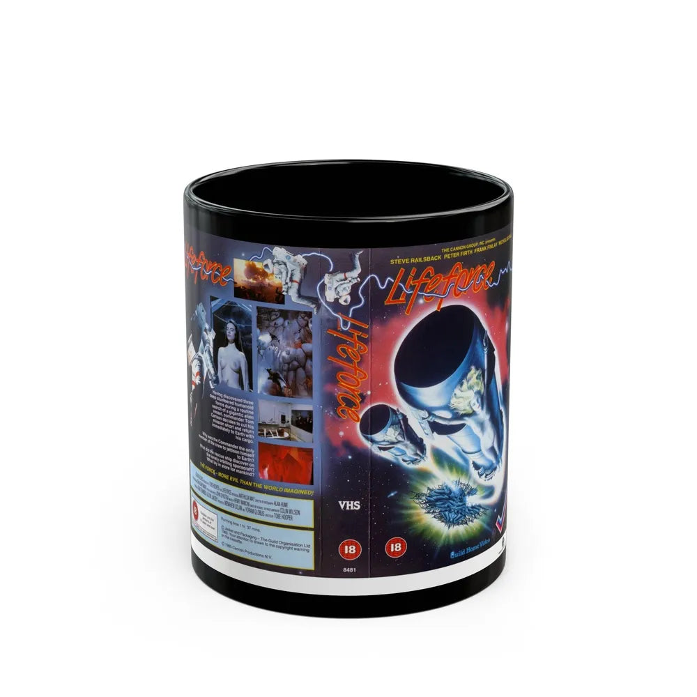 LIFEFORCE CANNON (VHS COVER) - Black Coffee Mug-11oz-Go Mug Yourself