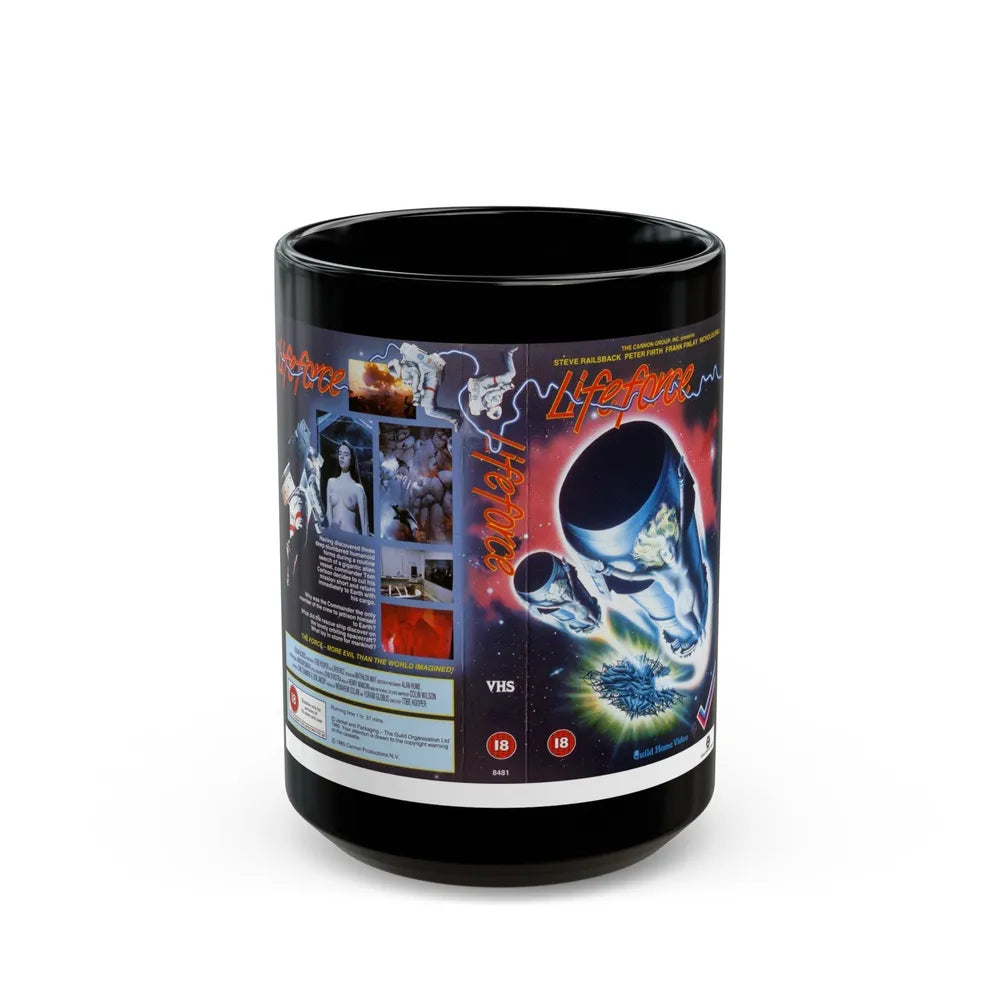 LIFEFORCE CANNON (VHS COVER) - Black Coffee Mug-15oz-Go Mug Yourself