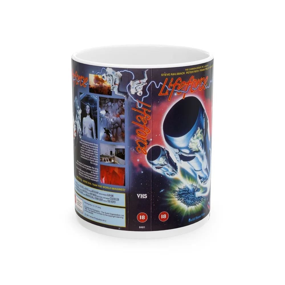 LIFEFORCE CANNON (VHS COVER) - White Coffee Mug-11oz-Go Mug Yourself