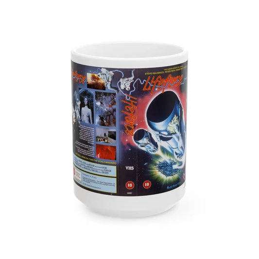 LIFEFORCE CANNON (VHS COVER) - White Coffee Mug 15oz - Go Mug Yourself