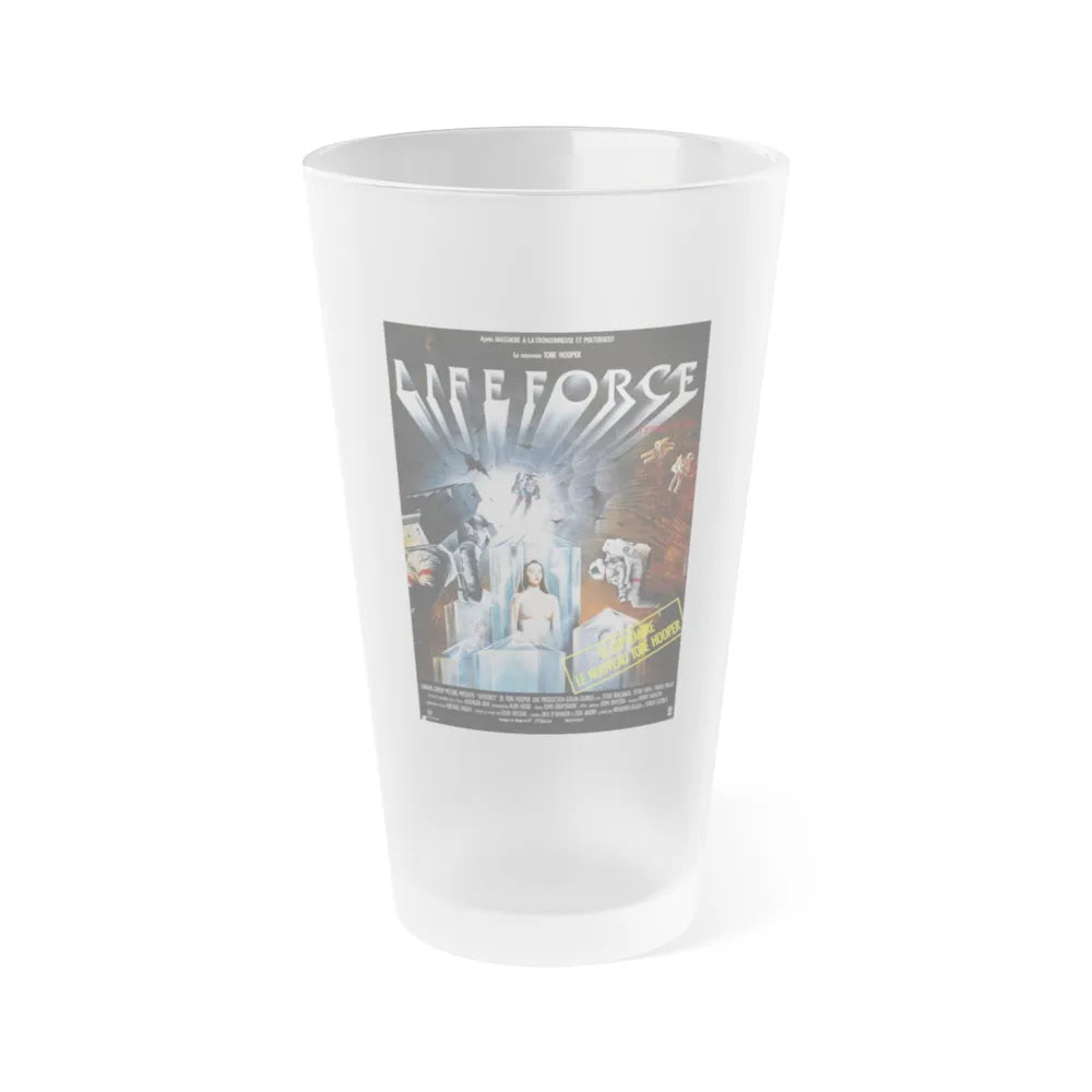 LIFEFORCE (FRENCH) 1985 Movie Poster - Frosted Pint Glass 16oz-16oz-Frosted-Go Mug Yourself