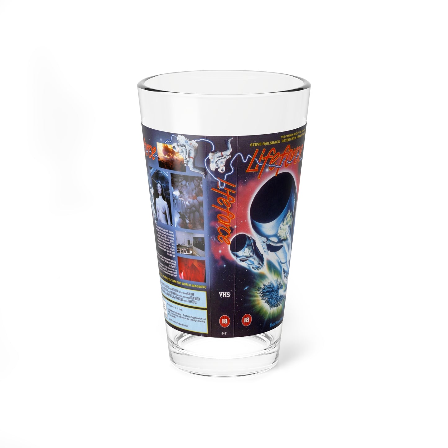 LIFEFORCE (VHS COVER) Pint Glass 16oz-16oz-Go Mug Yourself