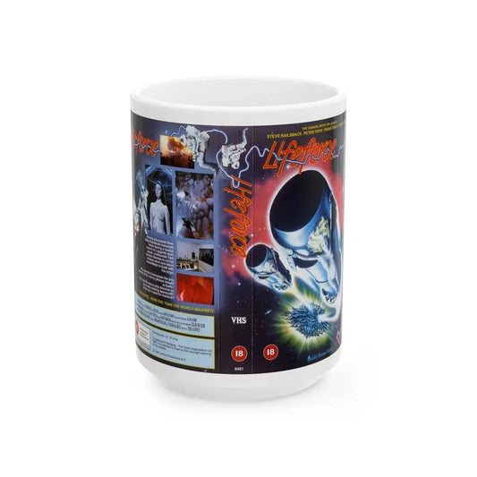LIFEFORCE (VHS COVER) - White Coffee Mug 15oz - Go Mug Yourself