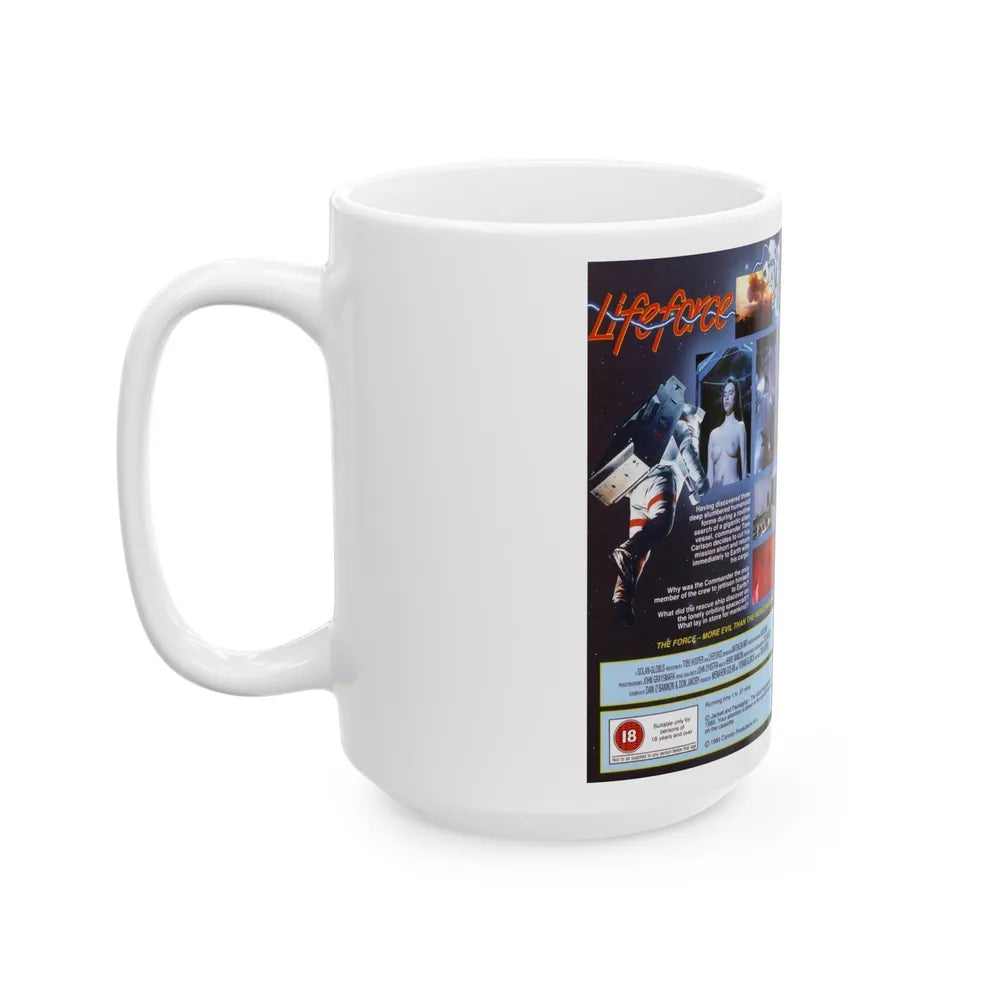 LIFEFORCE (VHS COVER) - White Coffee Mug-Go Mug Yourself