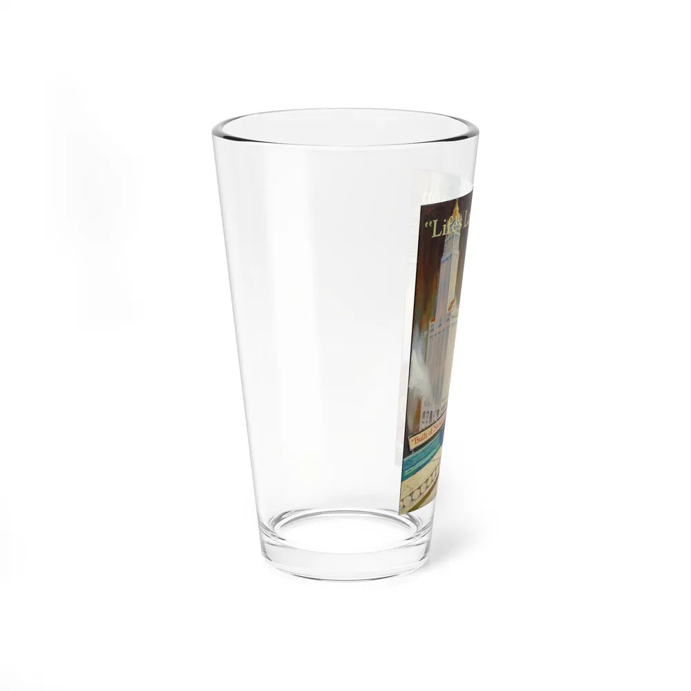 Life's Largest Lesson - Built of Nickels and Dimes, Bank ad illustration - Pint Glass 16oz-Go Mug Yourself