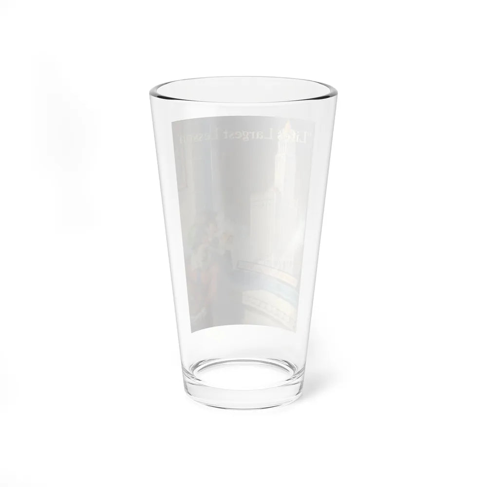 Life's Largest Lesson - Built of Nickels and Dimes, Bank ad illustration - Pint Glass 16oz-Go Mug Yourself