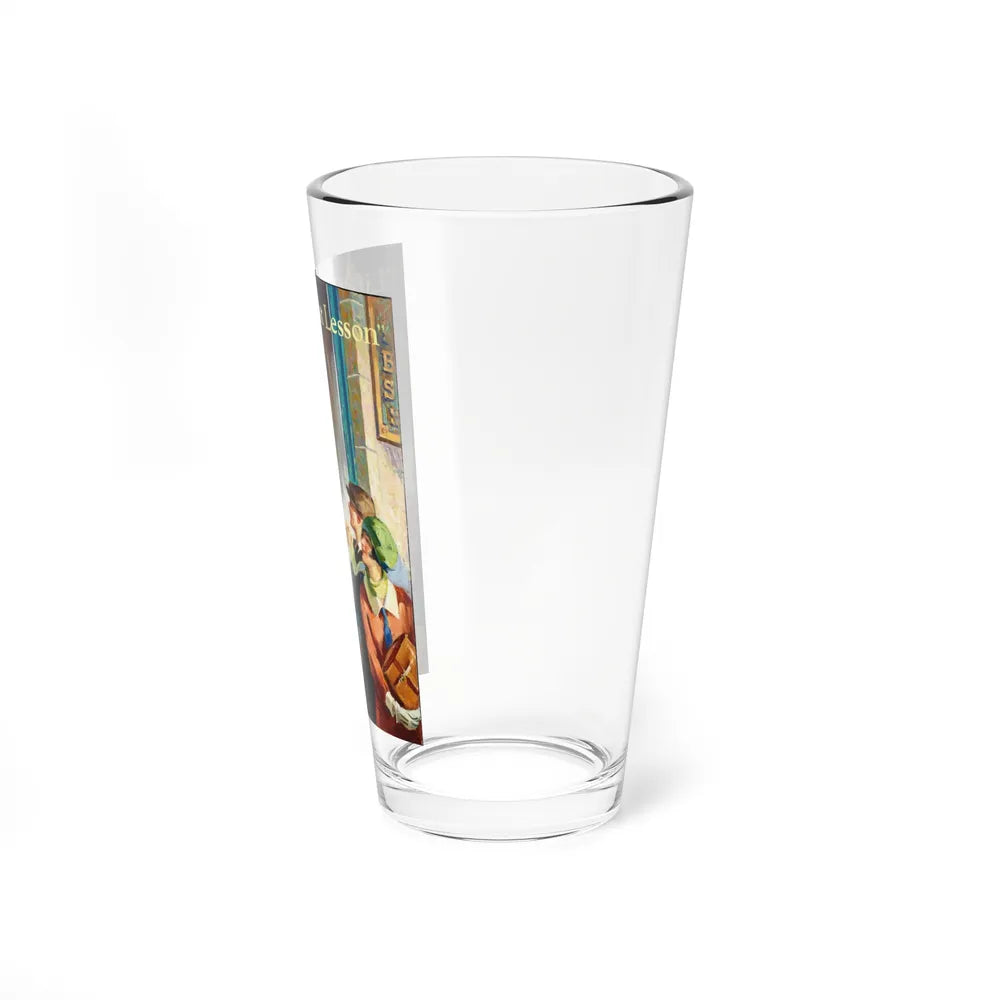 Life's Largest Lesson - Built of Nickels and Dimes, Bank ad illustration - Pint Glass 16oz-Go Mug Yourself