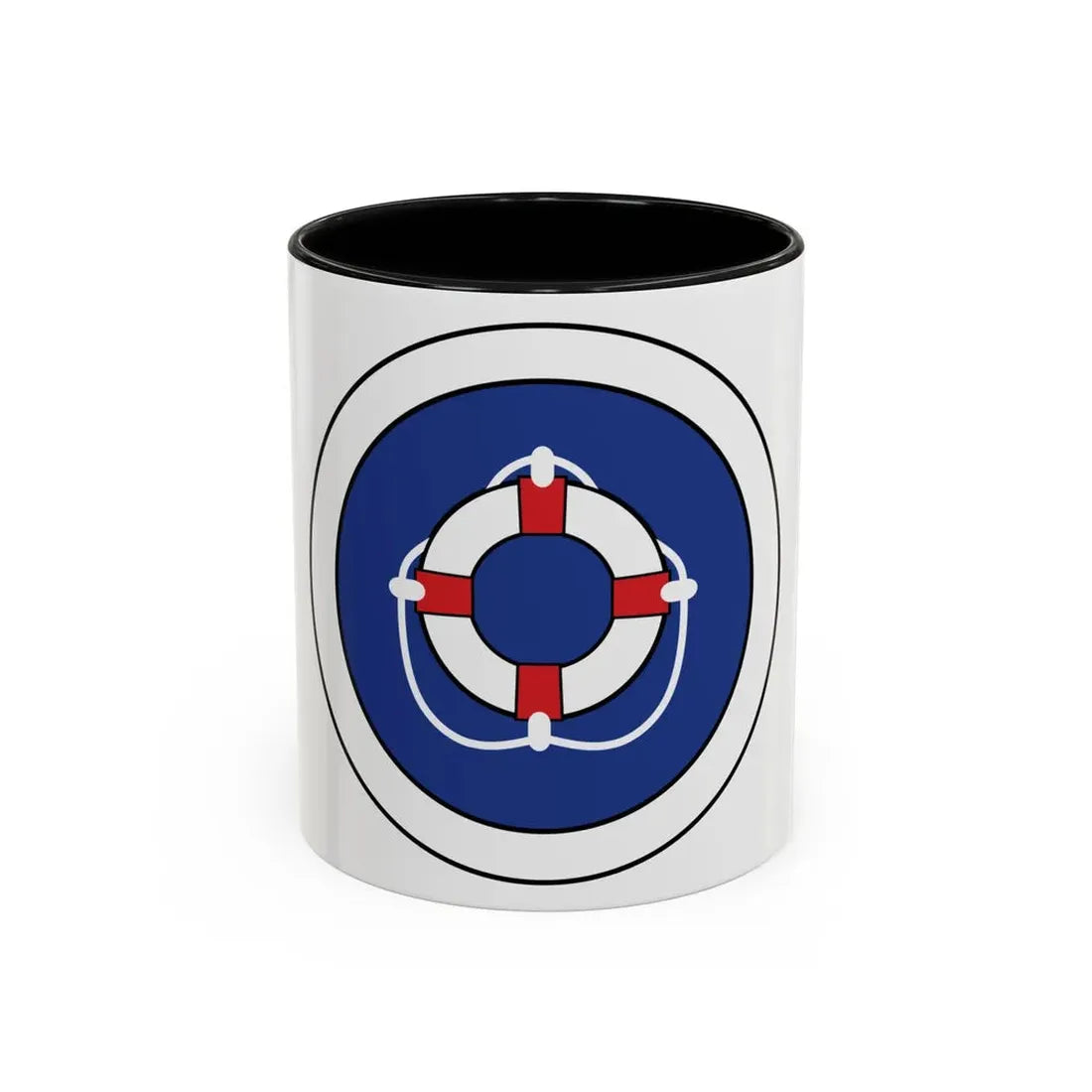 Lifesaving (Boy Scout Merit Badge) Accent Coffee Mug 11oz Black - Go Mug Yourself