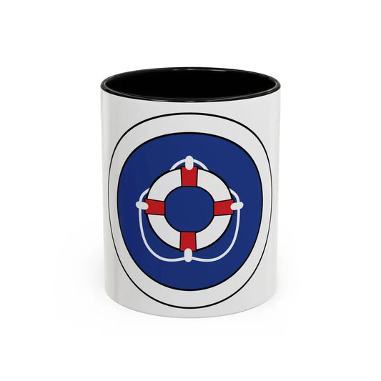 Lifesaving (Boy Scout Merit Badge) Accent Coffee Mug 11oz Black - Go Mug Yourself