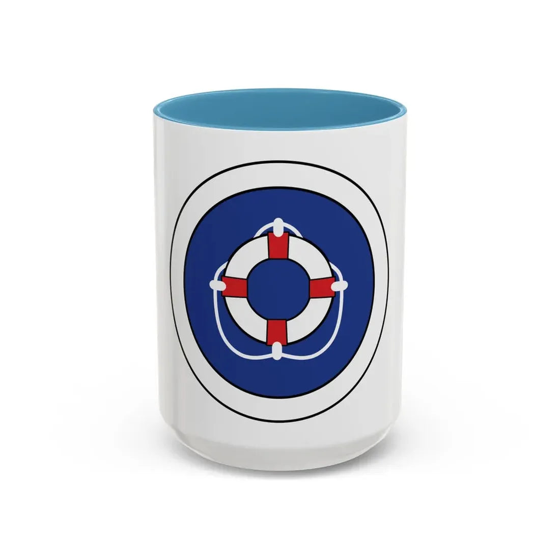 Lifesaving (Boy Scout Merit Badge) Accent Coffee Mug 15oz Light Blue - Go Mug Yourself